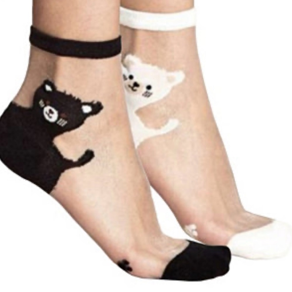 Stems Women's Sheer Cats
Two Pair Pack Socks - NWT - Luxury for Legs